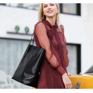 Kattee Vintage Genuine Leather Tote Shoulder Handbag